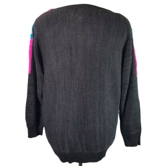 Vintage Distinctly Different Womens Abstract Colorblock Pullover Sweater Size 40 - Picture 2 of 12